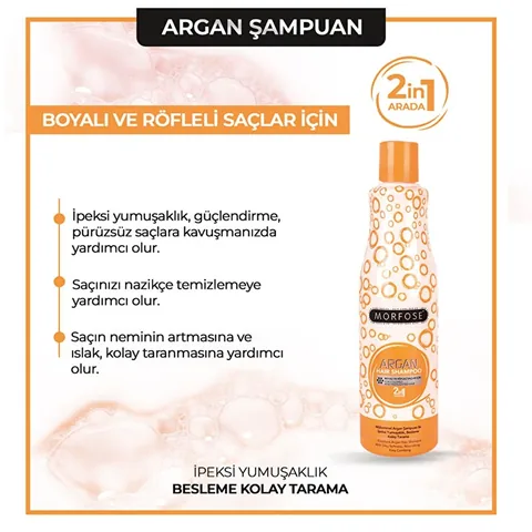 Morfose Arganöl Shampoo 500ml - Nährend für coloriertes Haar