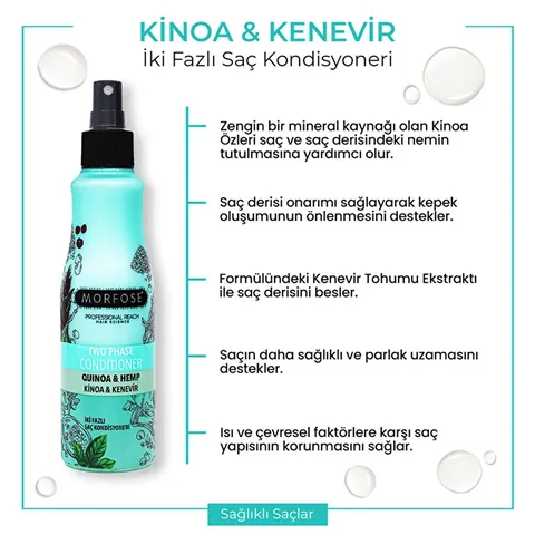 Morfose Quinoa Hemp Dual Phase Blow Dry Water 220 ml