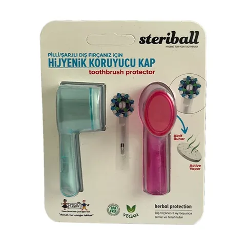 Держатель для зубной щетки Steriball для батарейных или перезаряжаемых зубных щеток - прозрачный и розовый