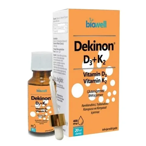 Biowell Dekinon D3 + K2 - Unterstützung für das Immunsystem und die Knochengesundheit 20ml