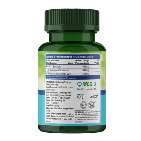 Omega 3 Fischöl 1000 mg von Nature's Supreme