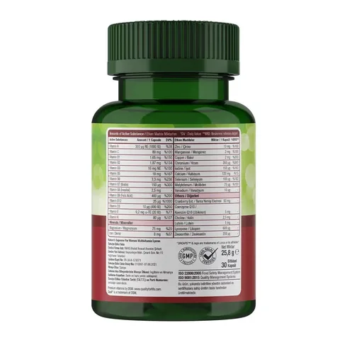 Nature's Supreme Multivitamin For Women 30 capsules