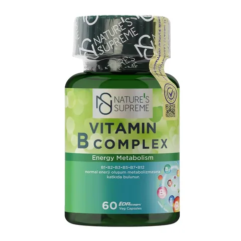 Vitamin B Komplex - 60 Vegane Kapseln von Nature's Supreme