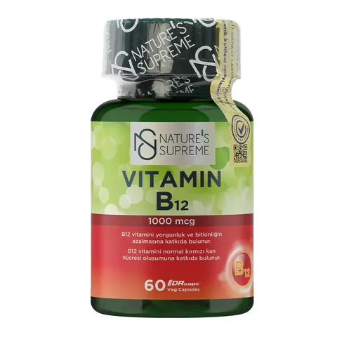 Витамин B12 1000 мкг 60 капсул от Nature's Supreme