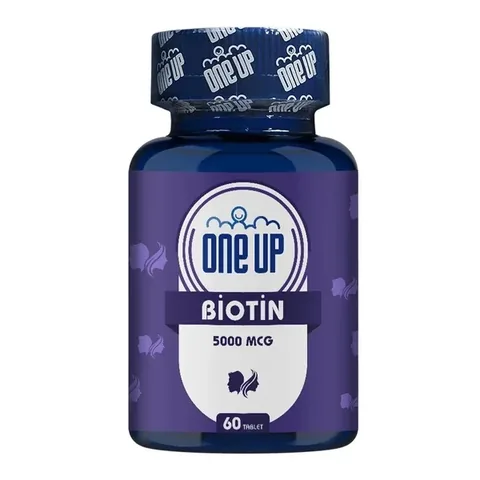 One Up Biotin 5000 Mcg - 60 Glutenfreie Tabletten für Haar Gesundheit