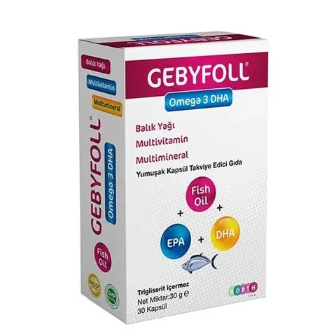 North Line Gebyfoll Omega 3 DHA - 30 Gesundheitskapseln
