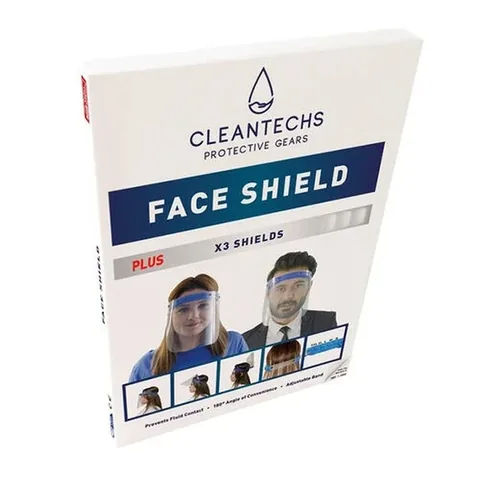 Cleantechs Plus Premium Gesichtsschutz mit Anti-Beschlag-Design