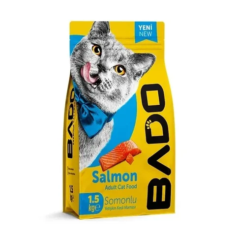 Корм для кошек Bado Premium с лососем для взрослых 1500г - богат омегой