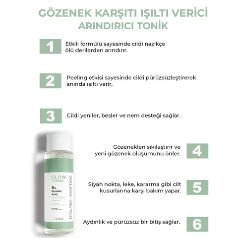 Sinoz Glow Tonic 5% Glykolsäure Radiance Booster Tonic