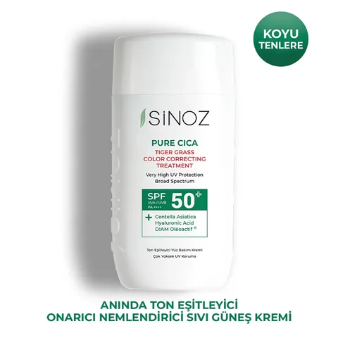 Sinoz Pure Cica SPF50+ Tönende Flüssigsonnencreme 50ml