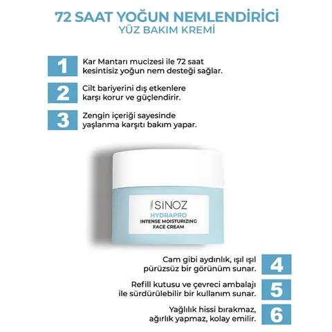 Крем для лица интенсивного увлажнения Sinoz Hydrapro 50 мл