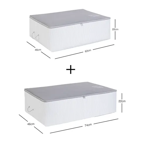 Ocean Home 2-pcs Gray Stuff & Things Base Storage Bag Set