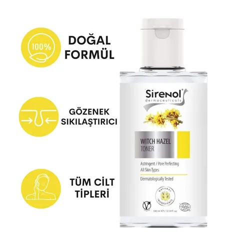 Sirenol تونيك سيرينول لشد البشرة وتنظيفها بخلاصة بندق الساحرة 300 مل