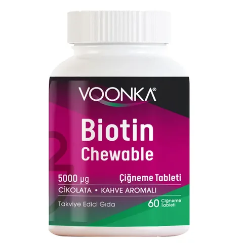 Voonka Biotin Chewable Dietary Supplement 60 Tablet
