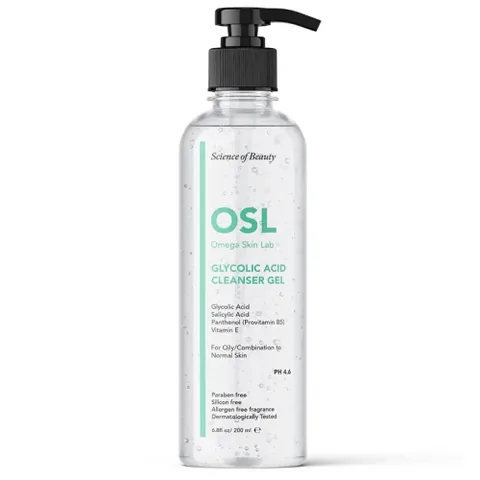 Osl Omega Skin Lab Glycolic Makeup and Face Cleansing Gel 200 ml