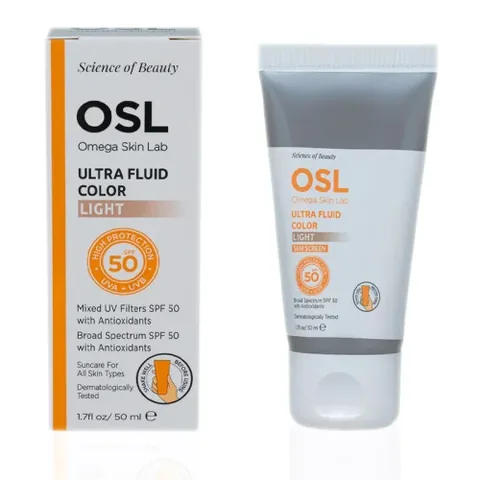 Osl Omega Skin Lab أو إس إل كريم أوميجا سكين لاب ألترا فلويد كولور واقي من الشمس بعامل حماية من الشمس 50+ 50 مل فاتح