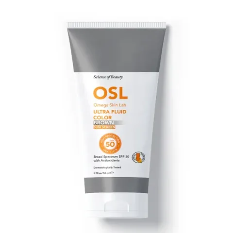 Osl - Omega Skin Lab Ultra Fluide Color Spf50+ Sun Protection Cream 50 ml -Brown