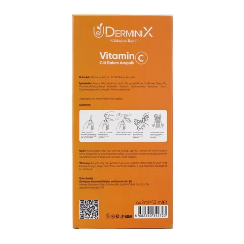 Derminix أمبولة ديرمينيكس فيتامين سي للعناية بالبشرة ١٢ مل سيروم مُشرق