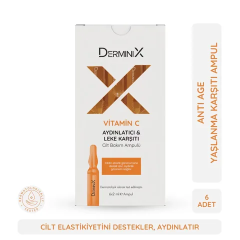 Derminix أمبولة ديرمينيكس فيتامين سي للعناية بالبشرة ١٢ مل سيروم مُشرق