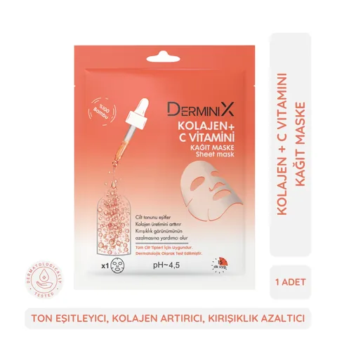 Derminix Collagen &amp; Vitamin C Sheet Mask - 1 Piece