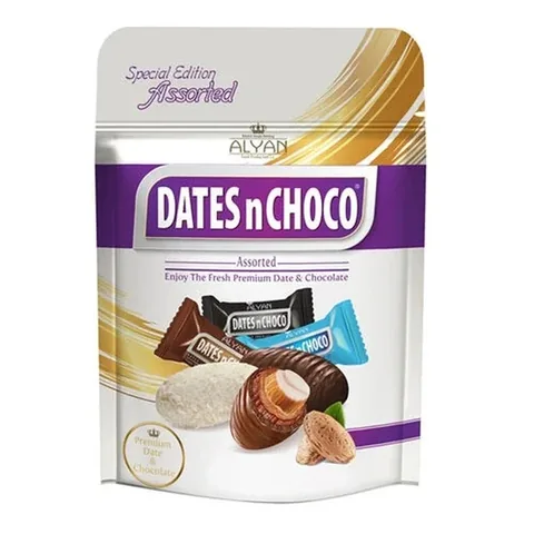 Datteln N Choco Bitter 90g - Mit weißer Milchschokolade überzogene Datteln