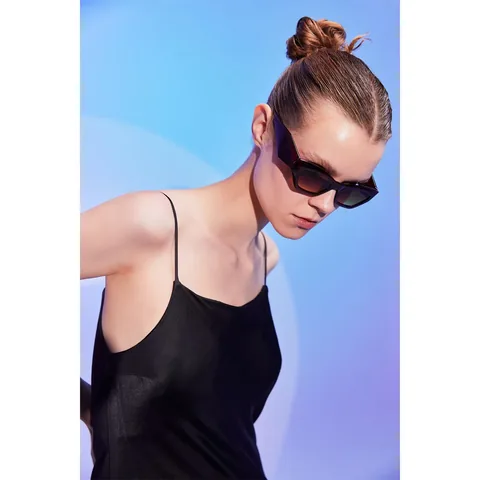 نظارات شمسية نسائية بني مستطيلة عيون قطة Apso000602 من أكوا دي بولو Aqua Di Polo
