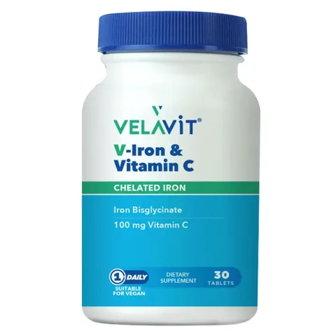 Velavit V-Iron & Vitamin C Food Supplement 30 Tablet