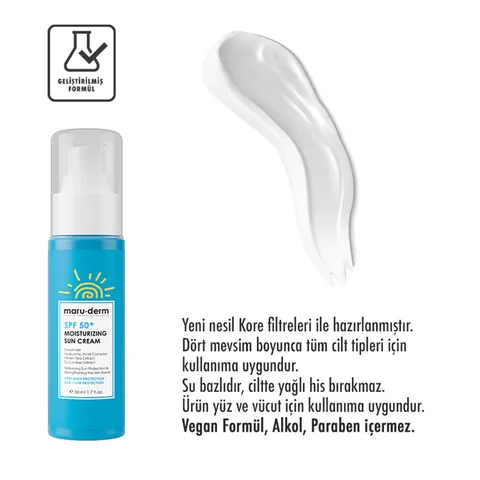 Maruderm Spf50+ Moisturizing Sunscreen 50 ml