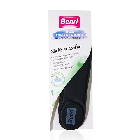 Benri Memory Comfort Einlegesohlen für Herren 41-46 - Schmerzlinderung &amp; Unterstützung