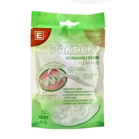 Pakdent Zahnseide Zahnstocher - 50 Stück