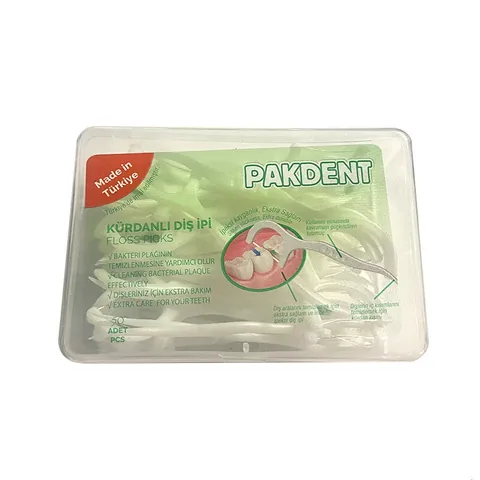 Pakdent Zahnseide und Zahnstocher - 50 Stück