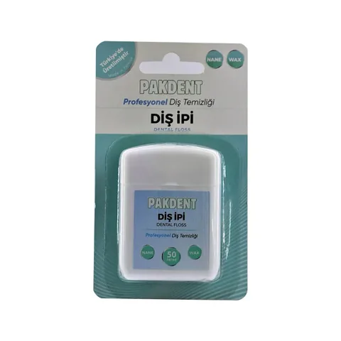 Pakdent Zahnseide Minze - 50m Frischer Atem & Plaque Kontrolle