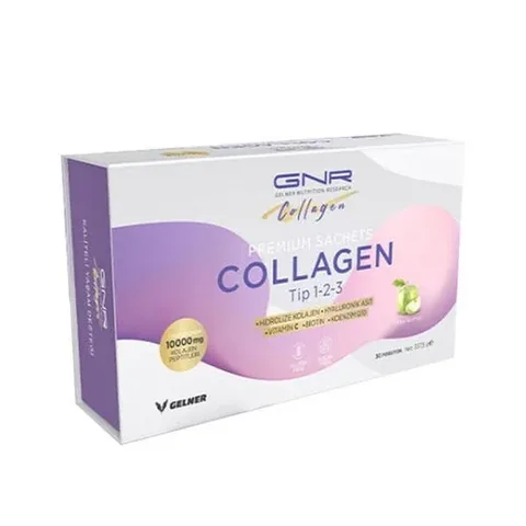 مكمل غذائي كولاجين هيدروليز من جنر كولاجين بنكهة التفاح 30 ظرف Gnr Collagen
