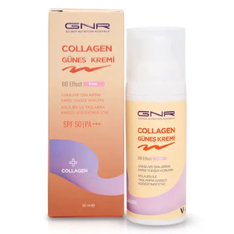 Крем для загара Gnr Коллаген SPF 50 BB-эффект Розовый 50 мл