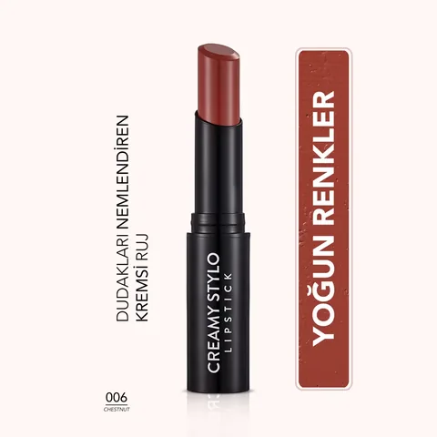 Flormar Creamy Stylo Moisturizing Lipstick 006 chestnut