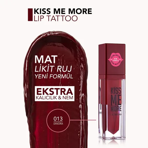Flormar Kiss Me More Lip Tattoo No: 013 sangria
