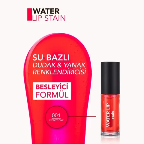 Flormar Water Lip Stain 001 infinite Pink