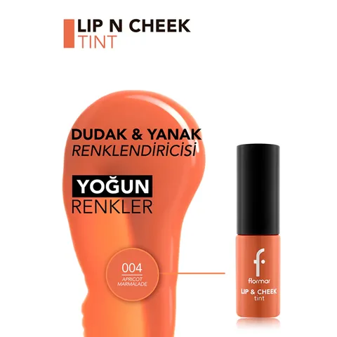 Flormar Multi-Purpose Water Based Tint Lip & Chee 003 Apricot Marmalade 6.9 ml