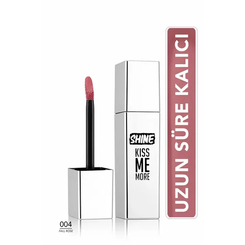 Flormar Shine Kiss Me More Long-lasting &amp; Shiny Finish Liquid Lipstick 004 fall Rose