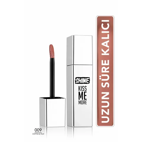 Flormar Shine Kiss Me More Long Lasting &amp; Shiny Finish Liquid Lipstick 009 coffe &amp; Talk