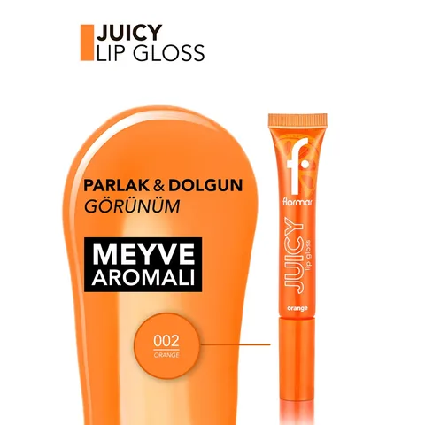 Flormar Juicy Lip Gloss 002 - Orange Geschmack