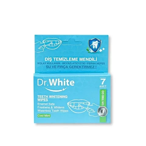 Dr. White مناديل تبييض الأسنان من دكتور وايت عبوة من 7 قطع