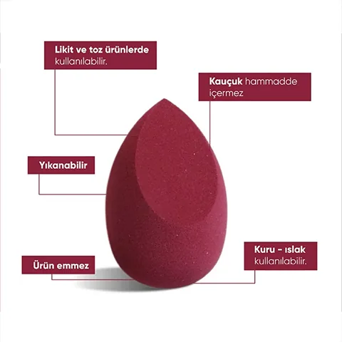 Görkito Makeup Sponge Claret Red
