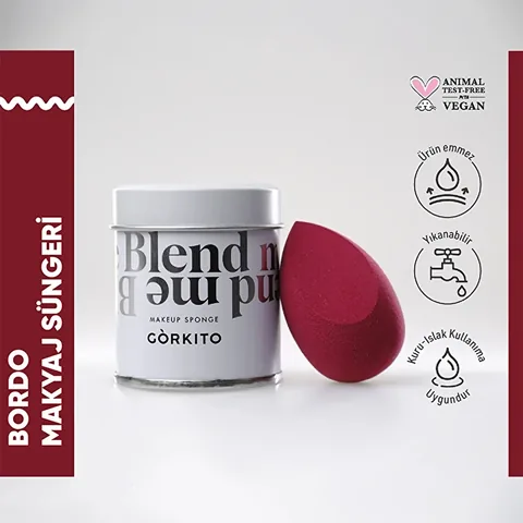 Görkito Makeup Sponge Claret Red