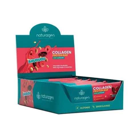 Naturagen Himbeer Kollagen Proteinriegel - 12er Pack, 35g