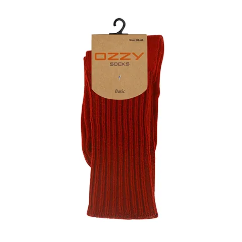 جوارب صوفية حمراء كستنائي للنساء مقاس 36/40 من أوزي سوكس Ozzy Socks
