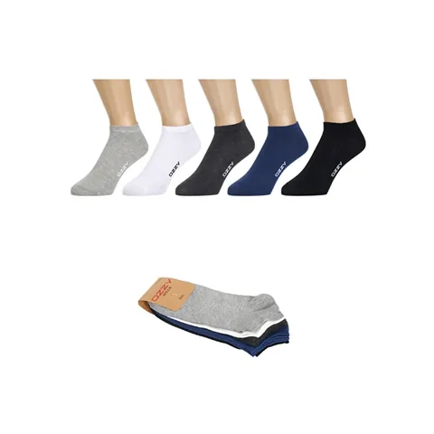 Ozzy Socks Women's 5-pack Seamless Cotton Ankle Socks Colorful 36/40