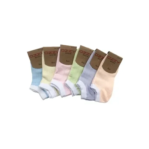 Ozzy Socken Damen 6er-Pack Baumwoll Knöchelsocken