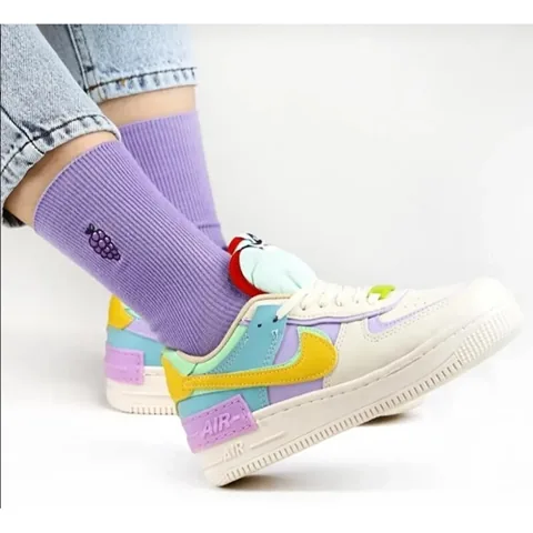 Ozzy Socks Women 6-pack Fruit Embroidered Socks 36/40