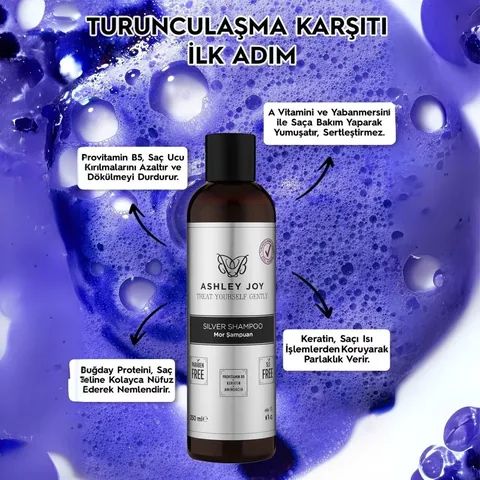 Ashley Joy Purple Shampoo 250ml for Blonde &amp; Silver Hair
